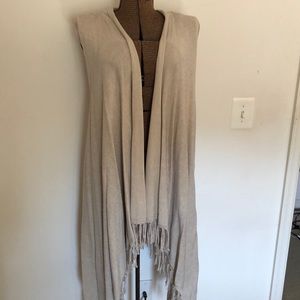 Sleeveless, Fringed, Cardigan